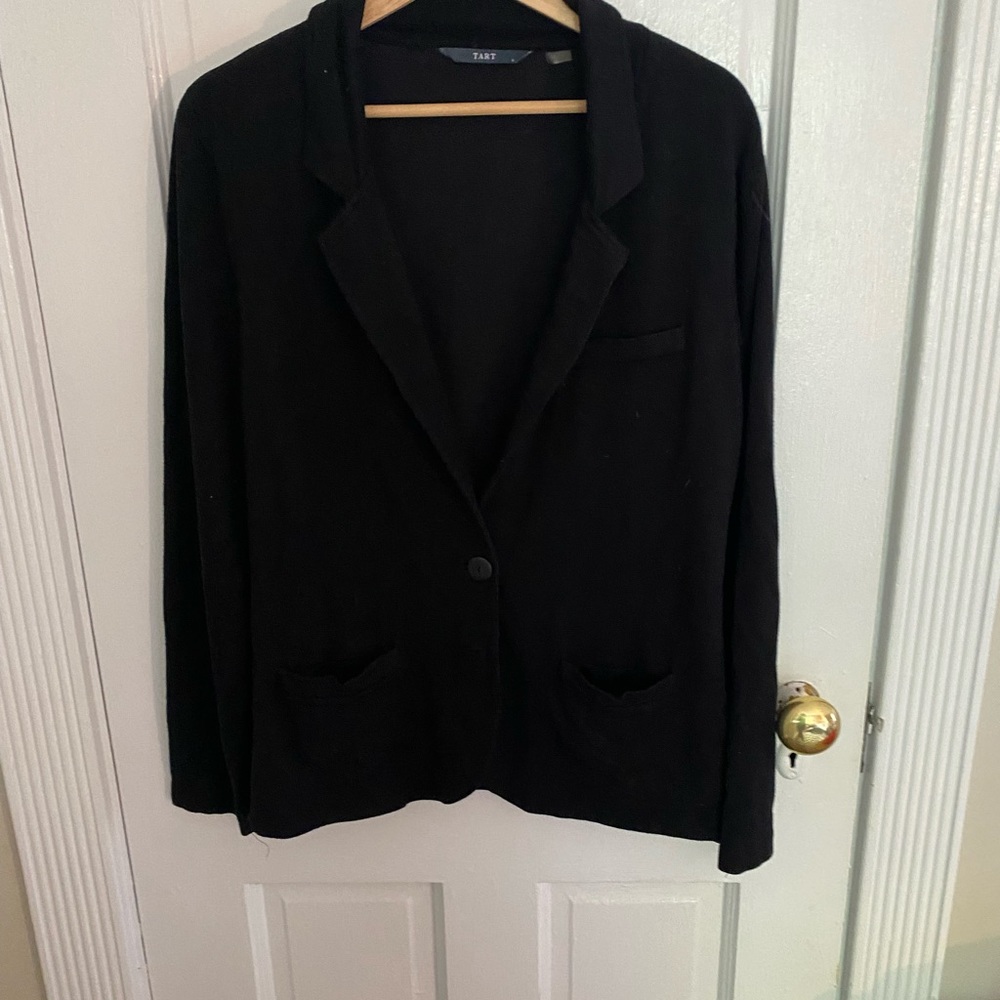 Tart cotton jersey black blazer
